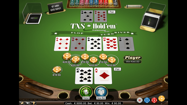 Характеристики слота TXS Hold'em Pro Series 8